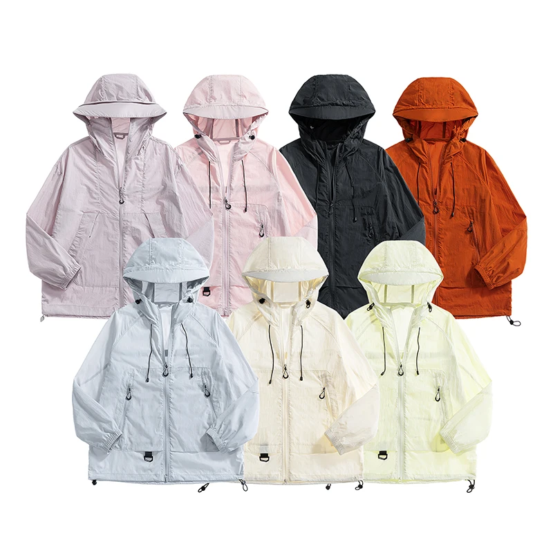 Unisex Ice Silk Sun Protection Jacket UPF100+ Anti-UV Breathable New Casual Thin Cool Sunscreen Coat Couple Outdoor Skin Clothes