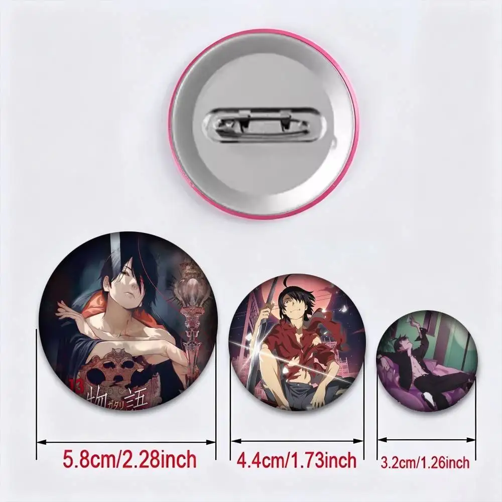 Anime K-Koyomi Araragi  25 32 44 58 75mm Badges Personalized Round Brooches Pins Accessory Gift