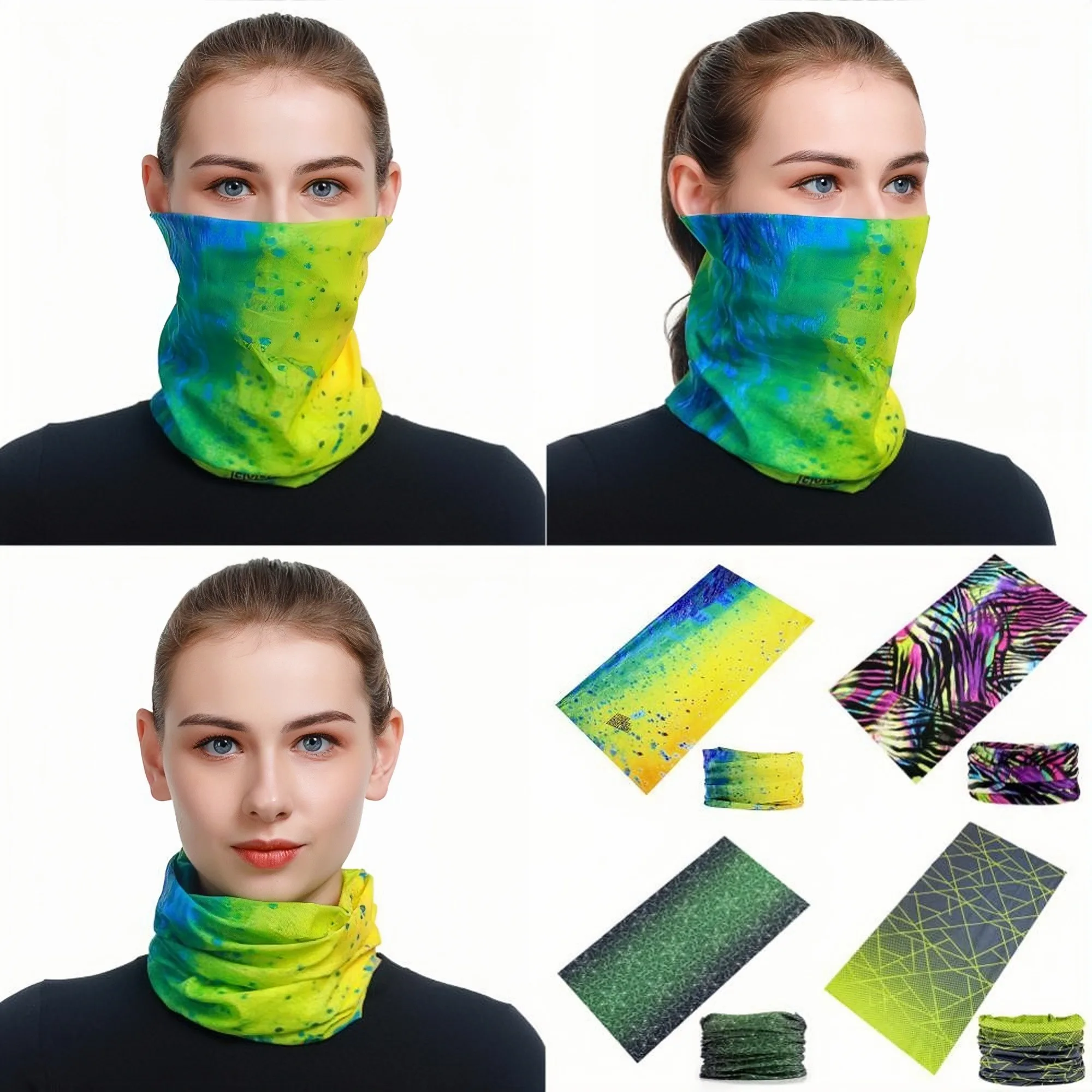 Cycling Bandanas Headdress Sport Mask Women Men Outdoor Headwear Hiking Running Heaband Moto Balaclava Bicycle Neck Scarf