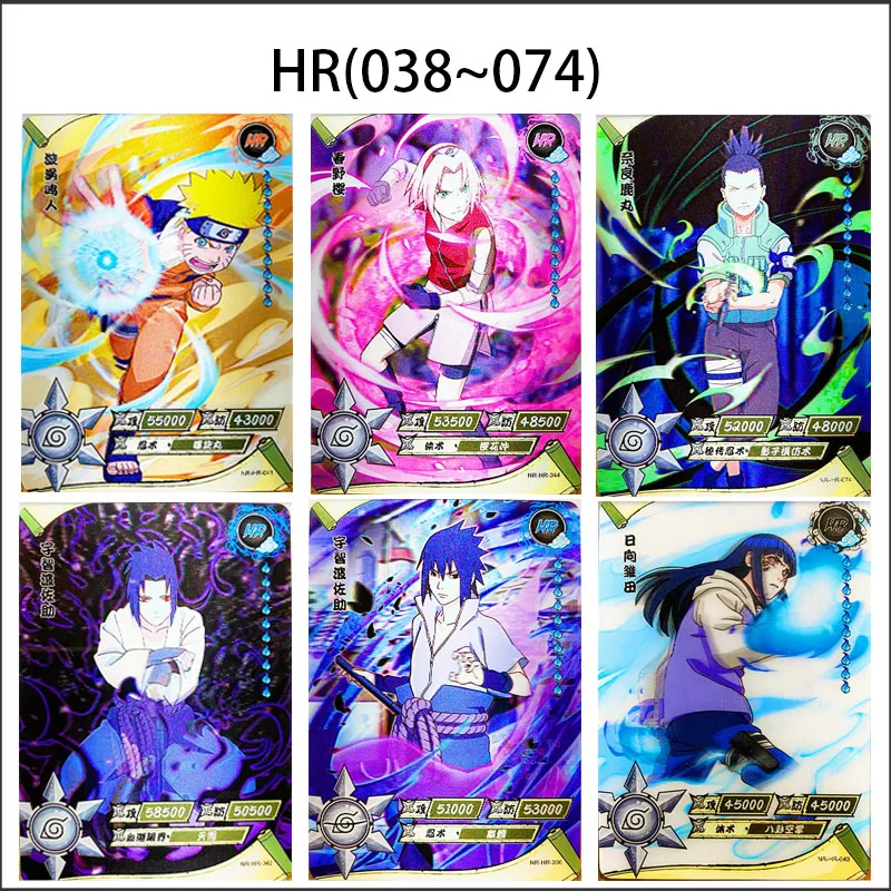 

KAYOU Anime NARUTO HR 38-74 3D Cards Haruno Sakura Gaara Deidara Uchiha Itachi Uzumaki Naruto Tsunade Card Collection Boy Toy