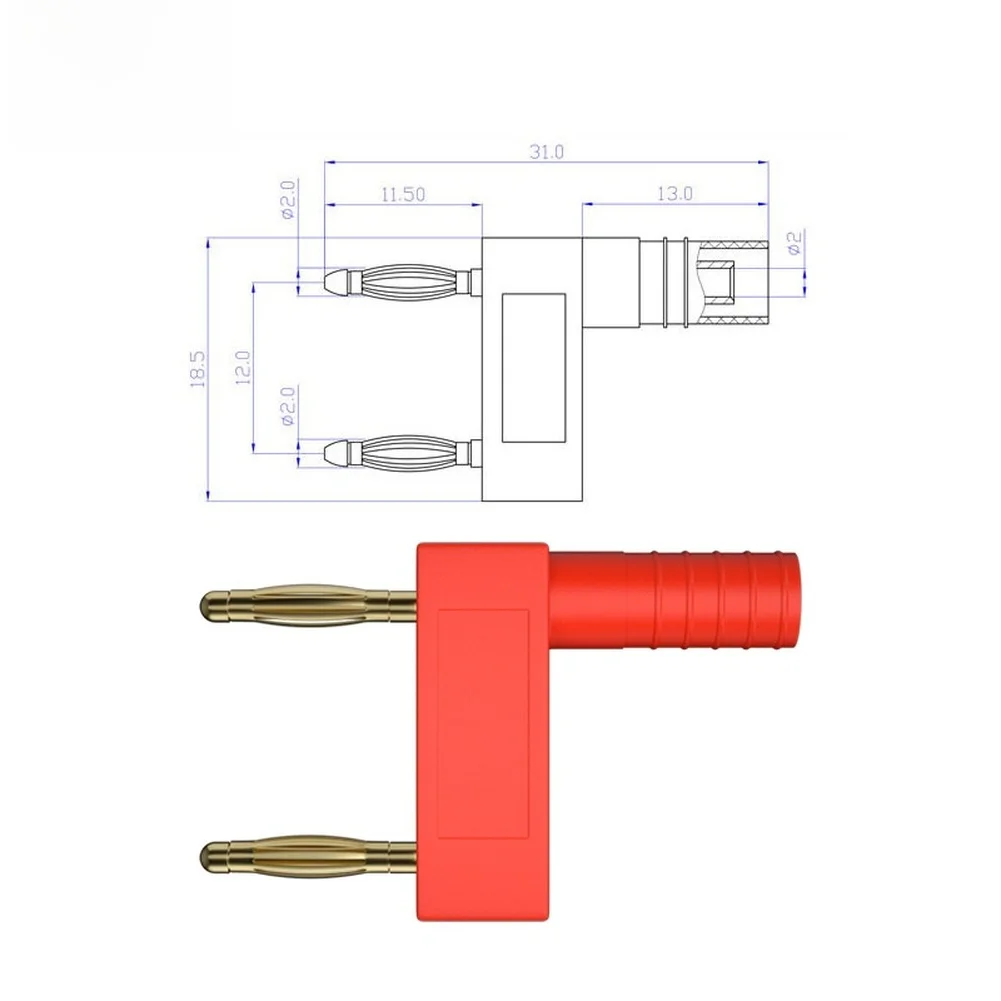 For PCB Wiring Dual Row Terminal Gold Plated Contacts Red,Black,Gray Dual Row Design Female-to-Two-Male ABS Insulation