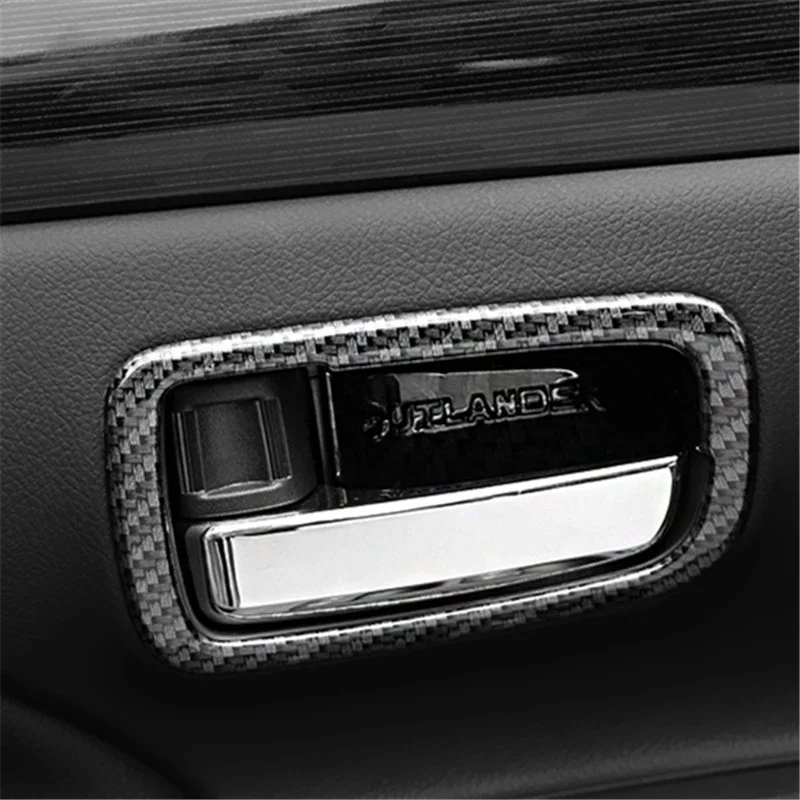 Car Interior door bowl decorative frame cover Handle Trim Sticker For Mitsubishi Outlander PHEV 2020 2018 2017 2016 2015 2013