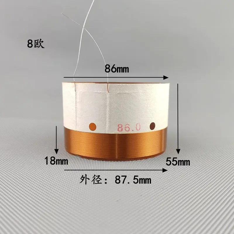 1PCS 86.3mm Bass Voice Coil Pure Copper Wire Glass Fiber Skeleton Coil Speaker Maintenance Accessories
