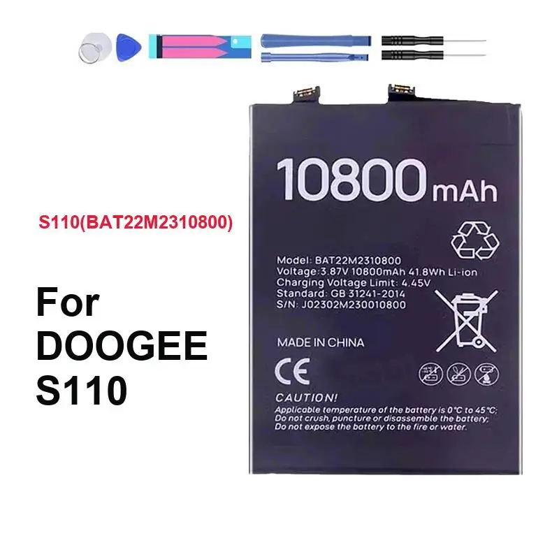 For Doogee S110 Long Lasting Mobile Phone Battery 10800Mah BAT22M2310800