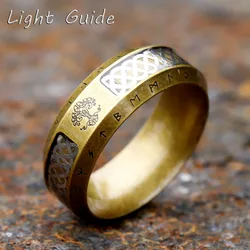 2023 Special Design Stainless Steel Viking Ring Runes Tree of Life Ring For Men Vintage Celtic Knot Rune Vintage Jewelry