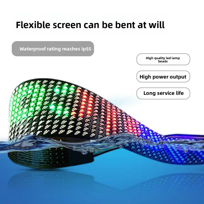 

Flexible Full Color LED Display Module - Bluetooth APP Control DIY Editable Text Animation Controller Board