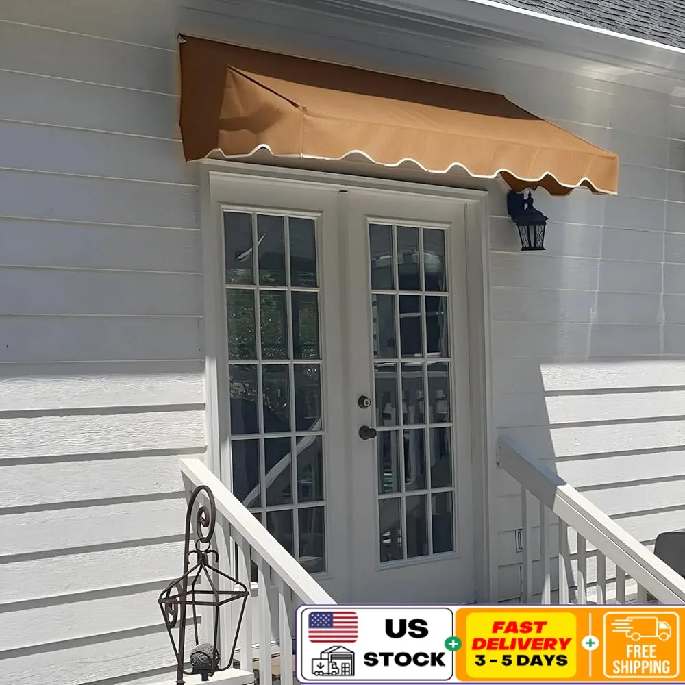 

Canvas Awning Door and Window Lightweight Powder Coated Frame 5 Colors Installation Hardware Included Durable Sunbrella Fabric