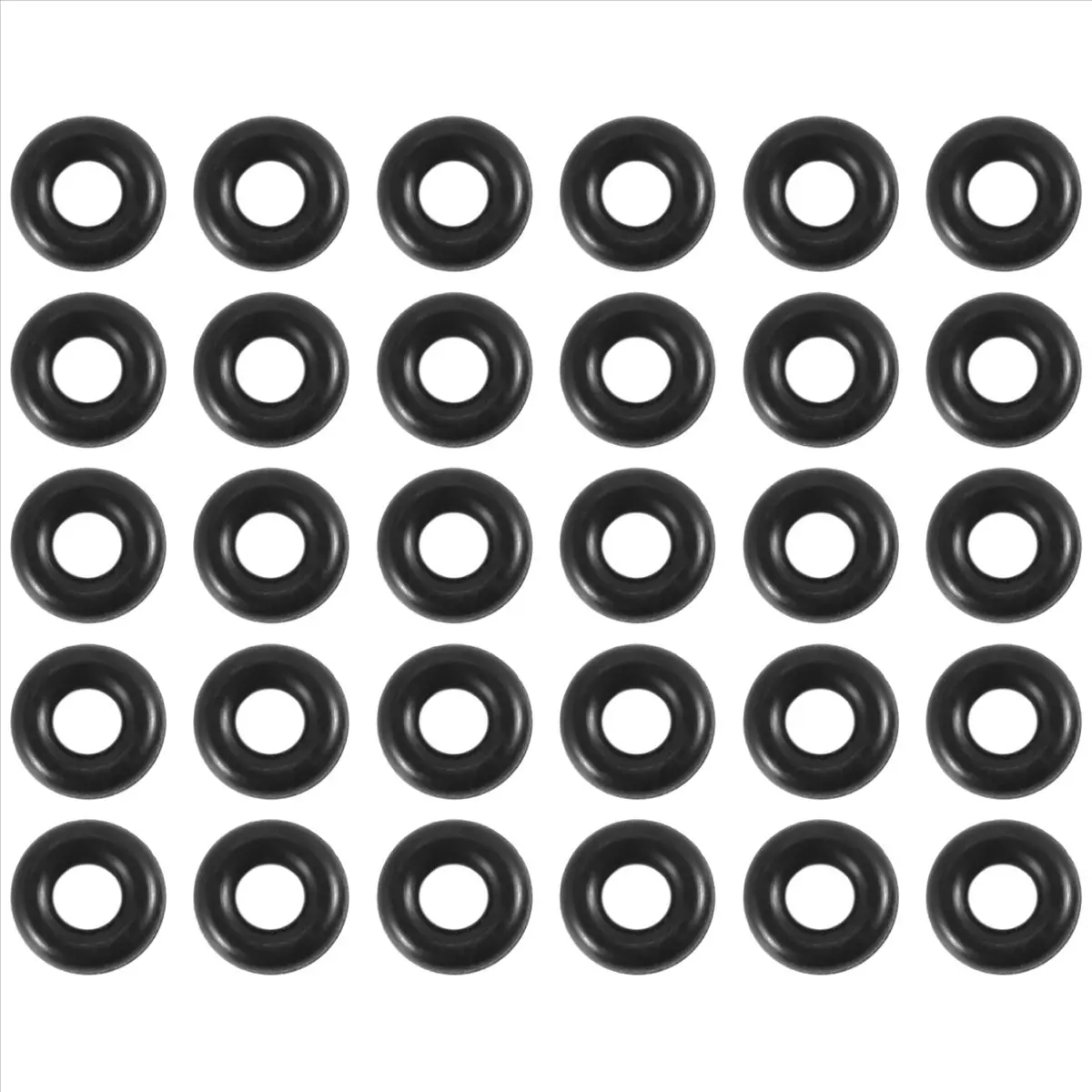 MALL 30 Pcs 2.5mm x 6.5mm x 2mm Rubber O Rings for Worm Fishing