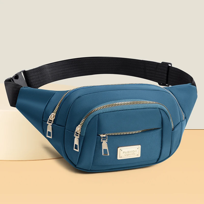 حقيبة خصر نسائية - حزام كتف قابل للتعديل، سحاب إغلاق، حقيبة كروس كاجوال، حقيبة صدر، متعددة الوظائف