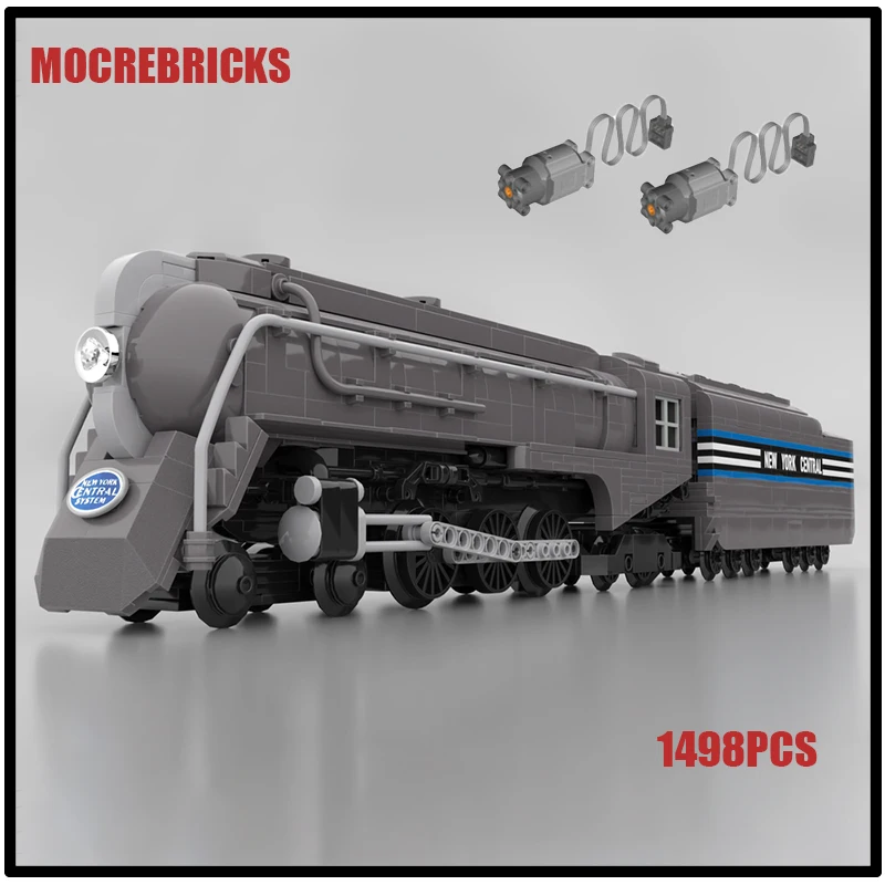 MOC Modern Urban High-tech Locomotive With Power Motor Building Blocks Assembly Model Boy's Creative Puzzle Toys Christmas Gifts