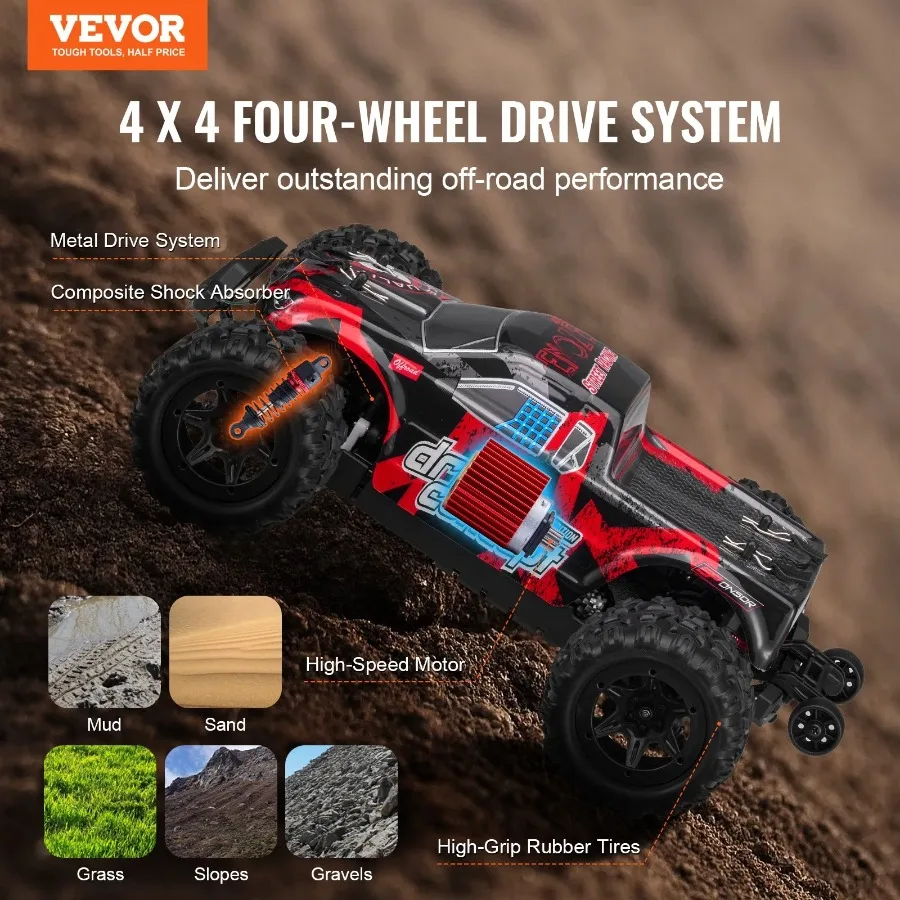 1:18 Scale Remote Control Car All Terrain 4WD Off-Road Truck