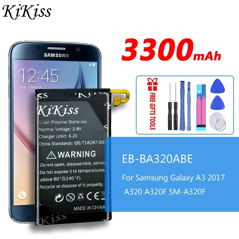 EB-BA320ABE 3300mAh KiKiss Portable Battery For Samsung Galaxy A3 2017 A320 A320F SM-A320F