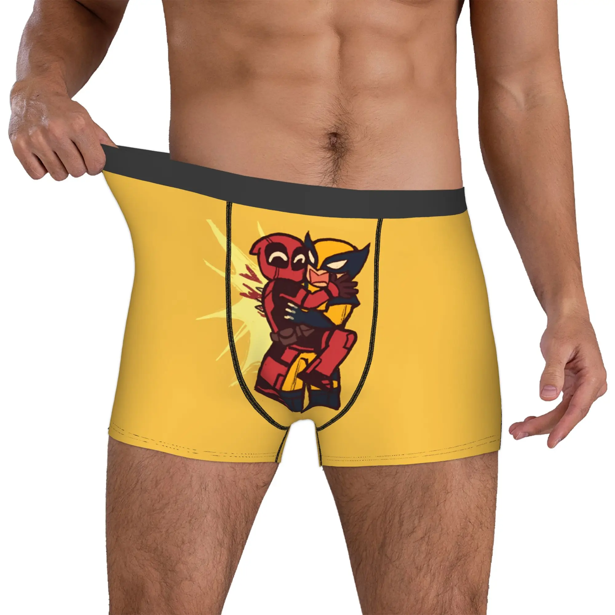 

Custom W-Wolverine Art Wallpaper Boxers Shorts Mens Briefs Underwear Novelty Underpants