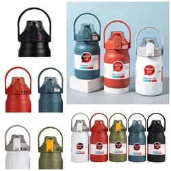 Original Sealing Bottle Cover with Handle Splash Spill Plain For 1000/1200/1500/1800ml Multicolor Therms Cup Cap Cover Accessory