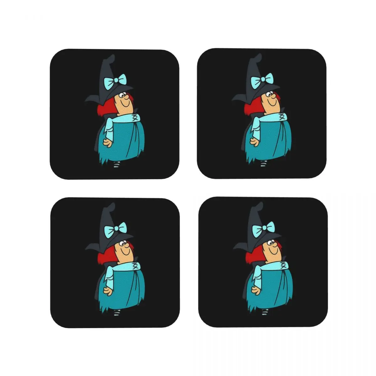 

Winsome Witch Coasters Kitchen Placemats Insulation Cup Coffee Mats For Decor Home Tableware Pads Set of 4