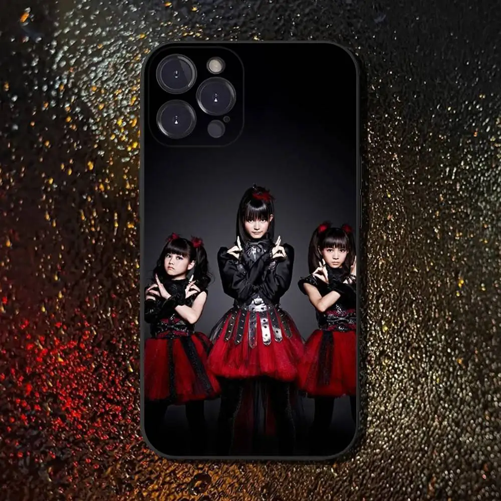 B-BABYMETAL Rock Band Phone Case For iPhone 16,15,14,13,12,11 Plus,Pro Max,XS,X,XR,SE,Mini,8,7,Soft Silicone Black Cover