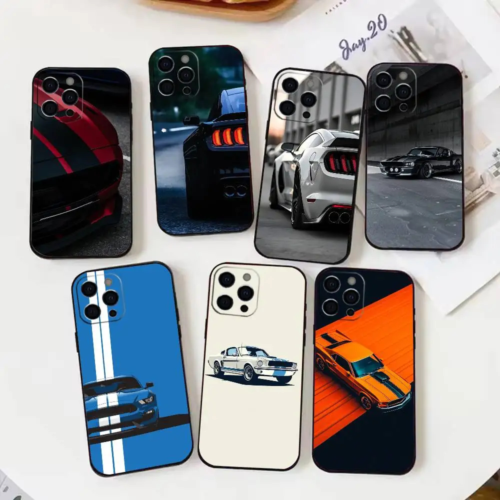 

Cool S-Sports C-Car Phone Case For iPhone 16,15,14,13,12,17,Pro Max,Plus Silicone Black Case