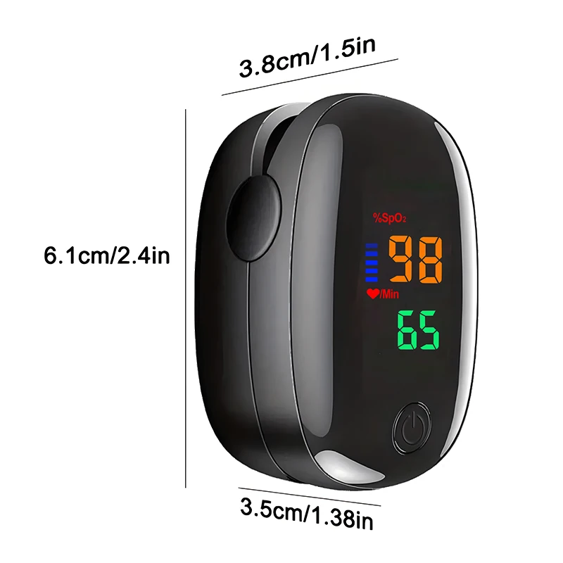 Oximeter Digital Finger Pulse Oximeter LED Screen Finger Clip SPO2 PR Heart Rate Monitor Blood Oxygen Saturation Monitor