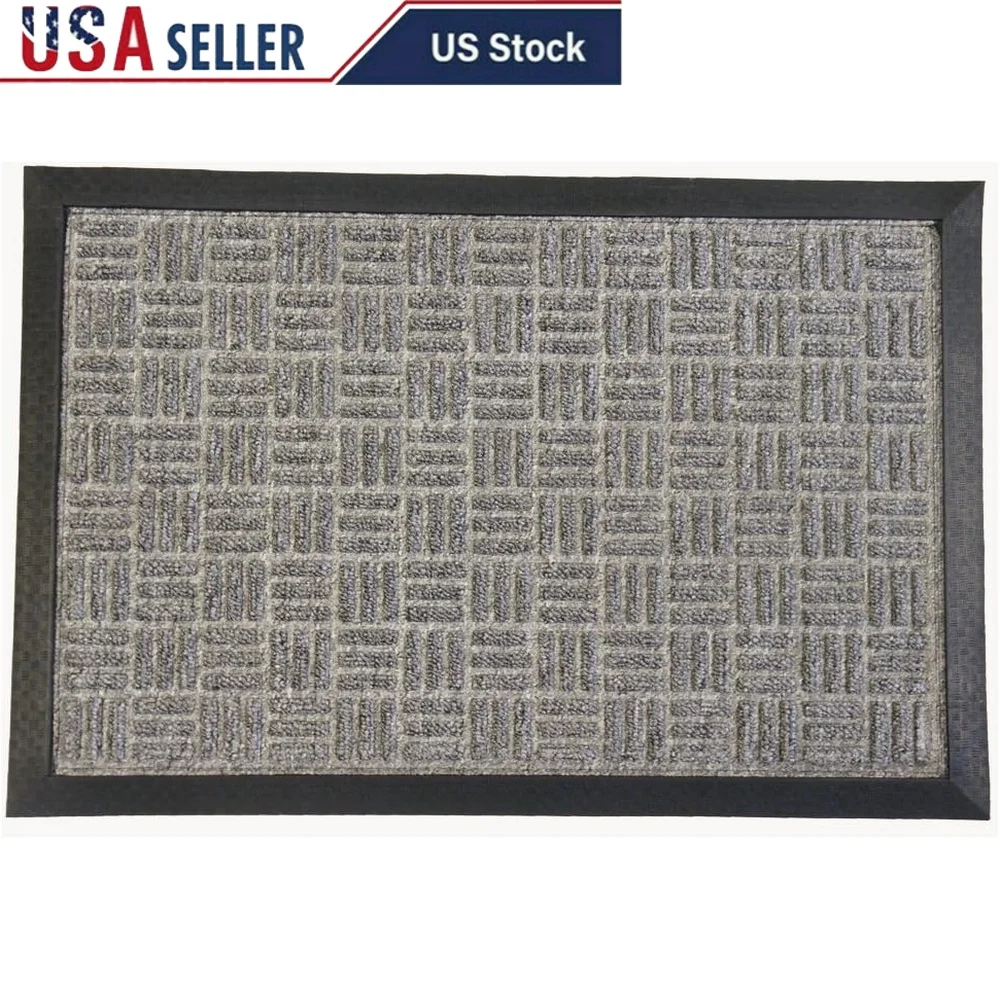 

Absorbent Rubber Door Mat Indoor Commercial Entry Mat Non Slip Heavy Duty Scrapes Moisture Dirt Absorption 4ft x 6ft