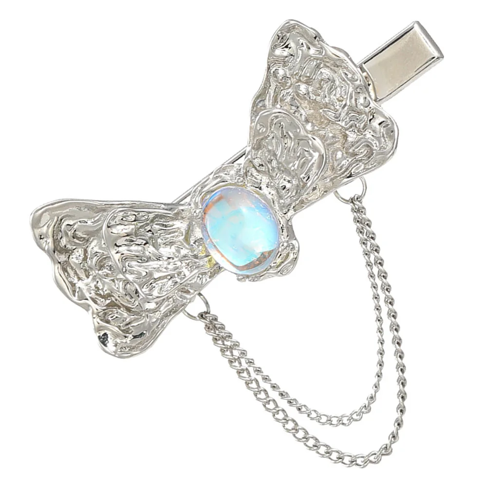 

Metal Duckbilled Hair Clip Decorative Bow Chain Design Hair Accessories for Women Girl Daily Birthday Party Christmas