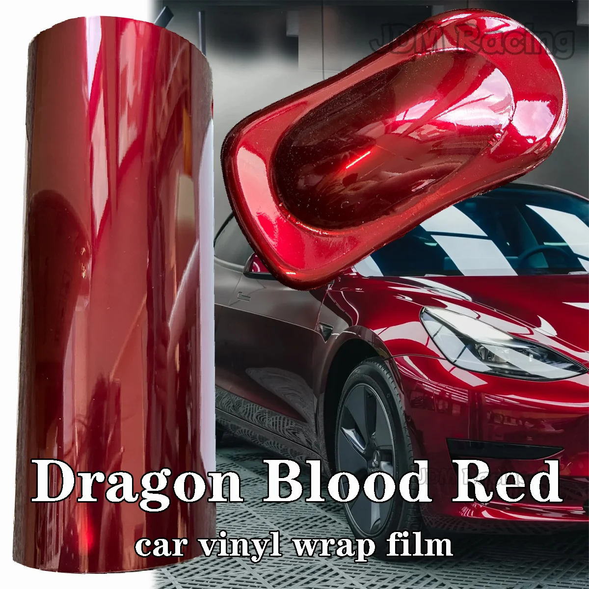 Dragon Blood Red Car Film Waterproof Highest Quality Full Vehicle Coverage Vinyl Wrap Vehicle Wrap Car Decoration 50*300cm/Roll