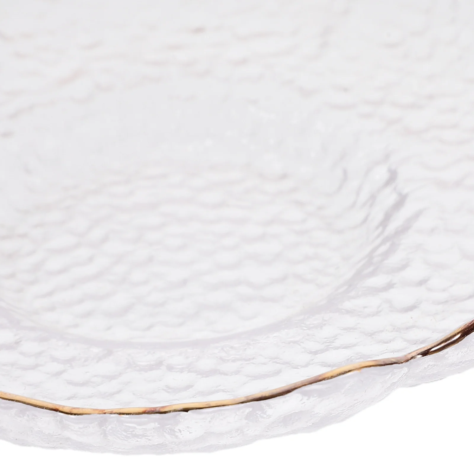 

Glass Coaster Gold Edge Transparent Tea Saucer Thickened Heat Resistant Glass Cup Mat Multipurpose Drinks Table Protector