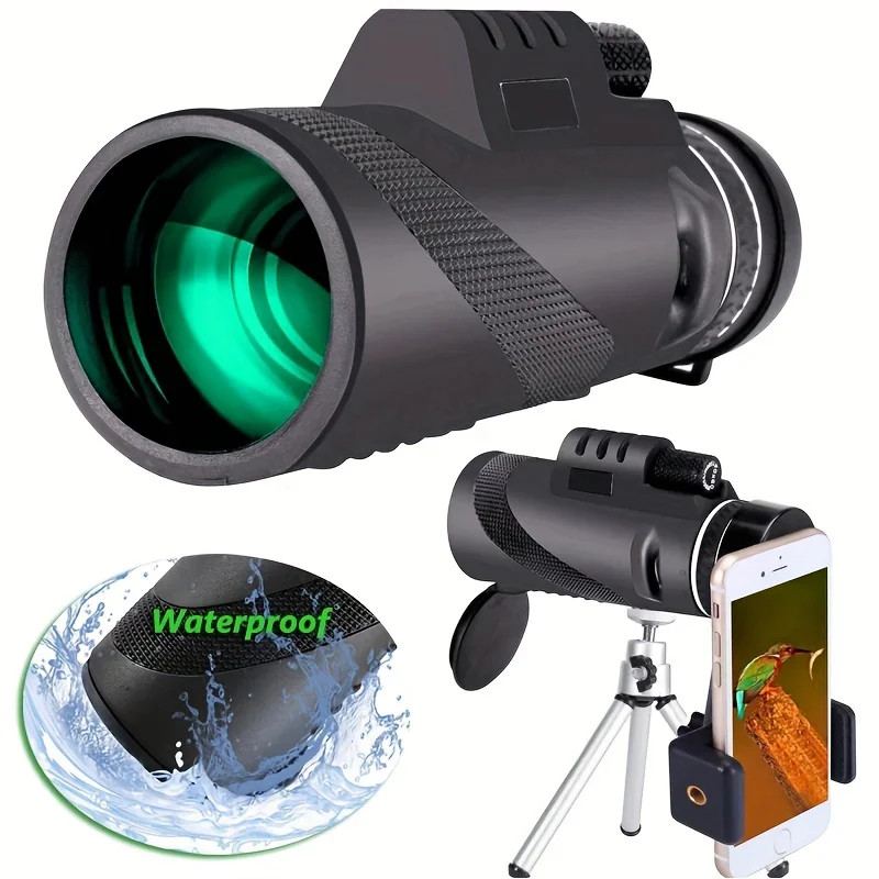 

40x60 Monocular Powerful High-Definition Telescopic BAK4 Portable Low Light Telescope For Star Watching Hunting Camping Fishing