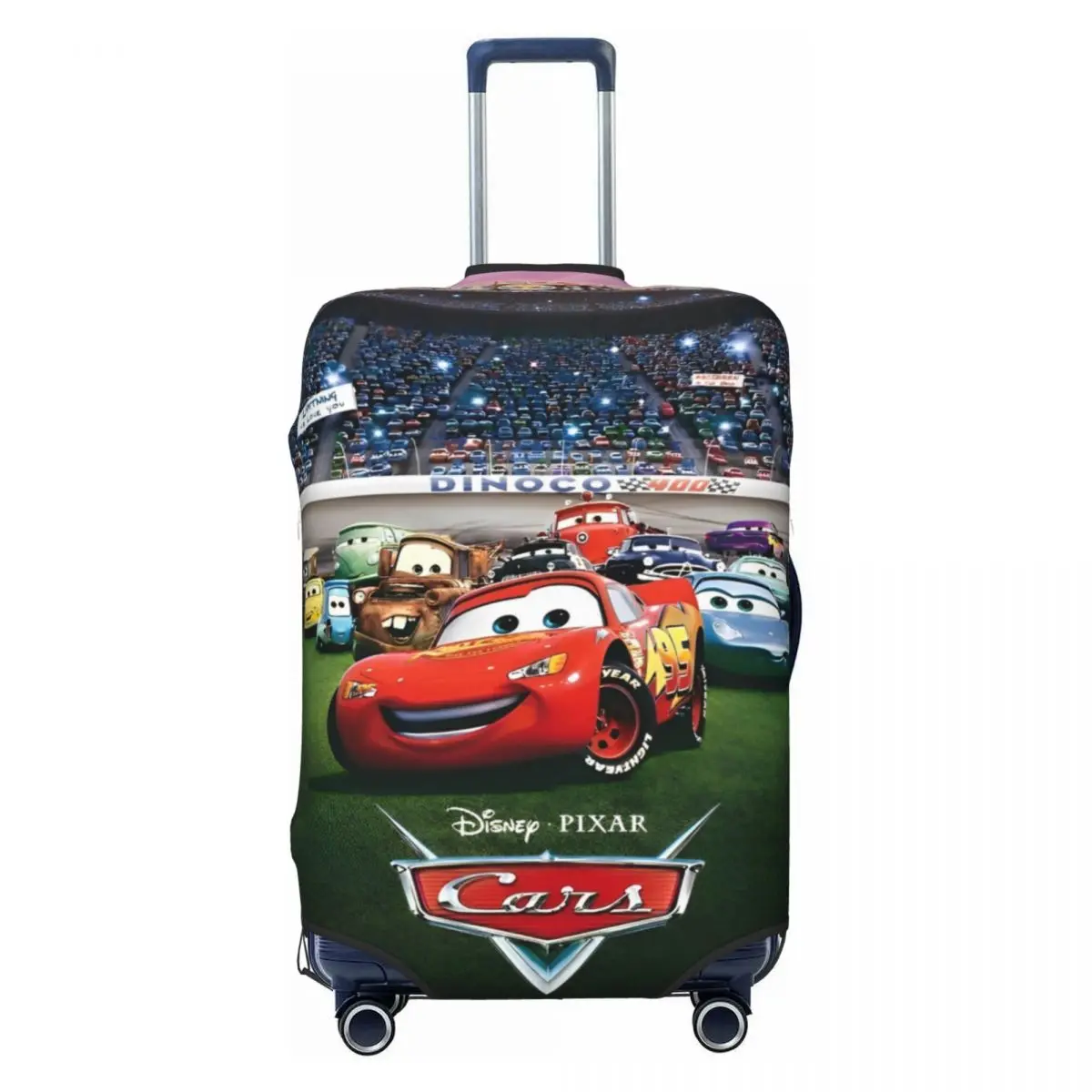 Pixar Lightning McQueen Cars Cartoon Suitcase Cover Cruise Trip Holiday Useful Luggage Supplies Protection