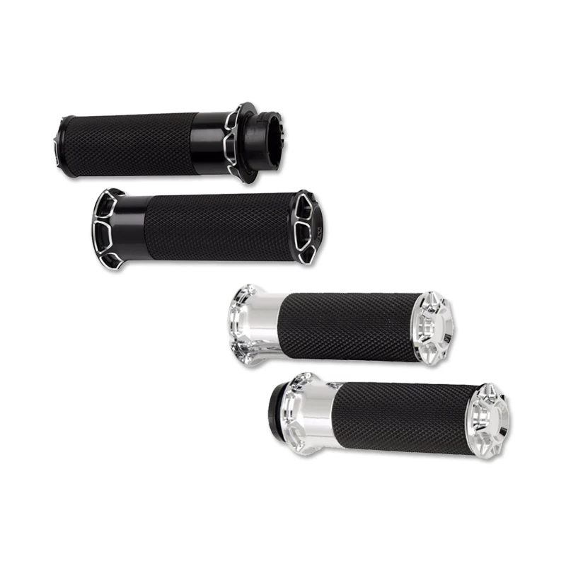 

Black cutting throttle grip, motorcycle accessories grips