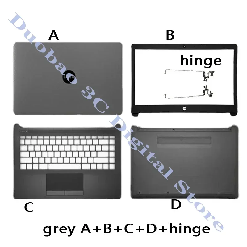 

New For HP 14-CK 14-CM 14Q-CS 240 G7 TPN-I131 Shell Replacemen Laptop Lcd Back Cover/Front Bezel/Palmrest/Bottom With LOGO