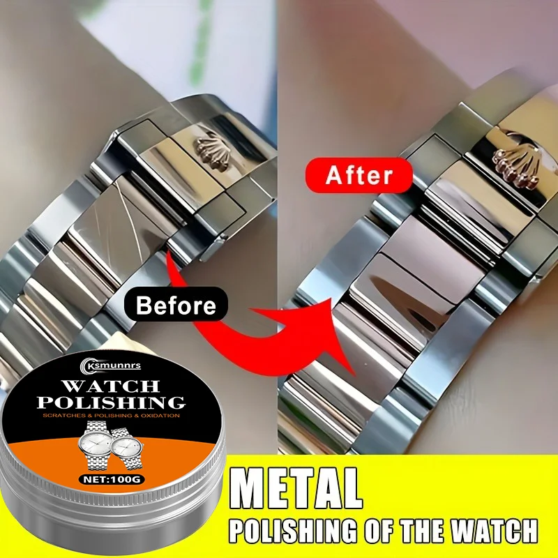 Powerful Watch Polishing Paste - Metal Case Renovation Paste, Strap and Screen Scratch Repair, Metal Jewelry Restoration
