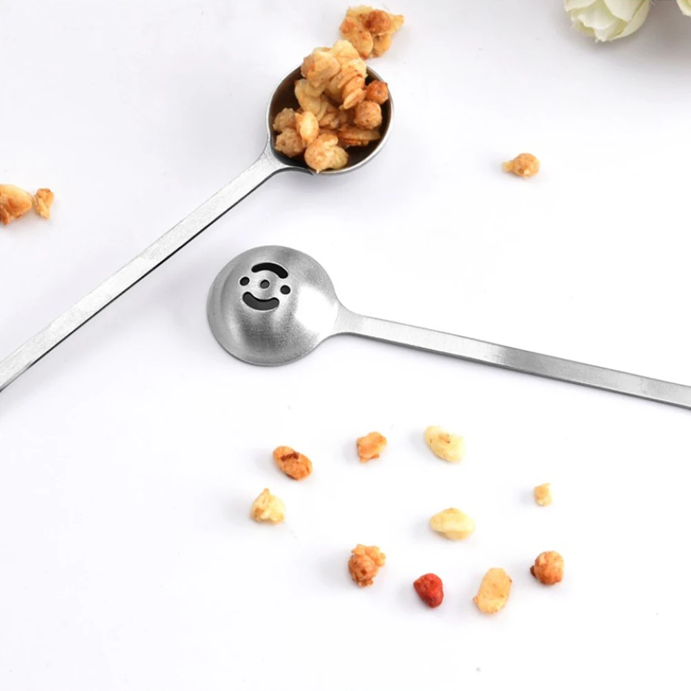 

Seasoning Spoon Stainless Steel Condiment Scoop Colander Perforated Kitchenware Food Serving Ladle Ergonomic Handle Easy