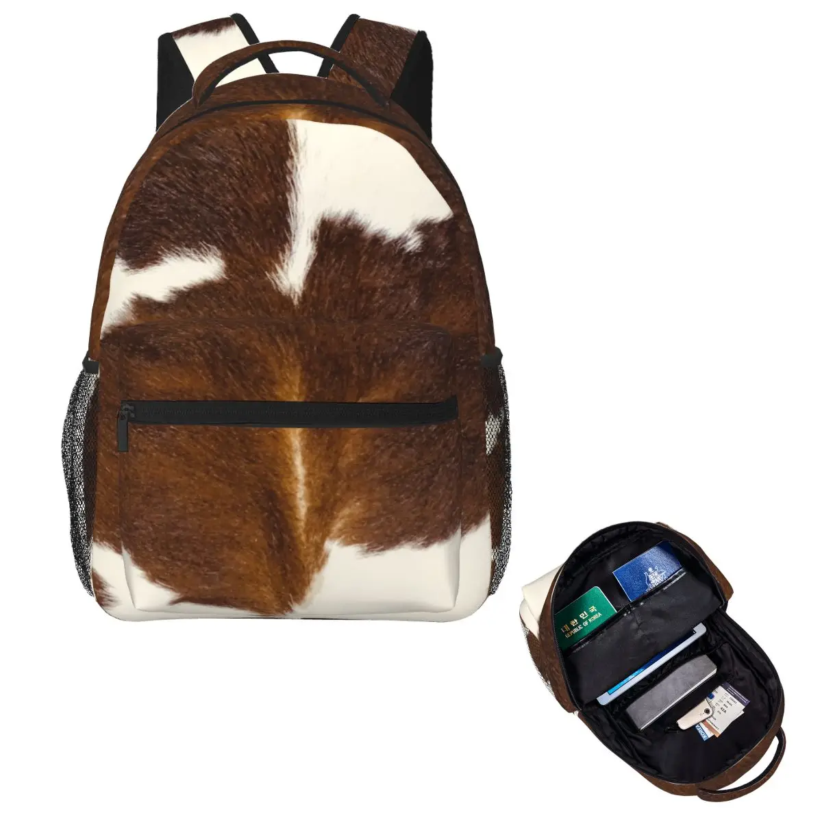 

Рюкзак с коровьим принтом - рюкзак из искусственного гладкого принта, горячая распродажа, рюкзак большой вместимости, детская сумка для книг, школьная сумка, сумки на плечо для мужчин и женщин