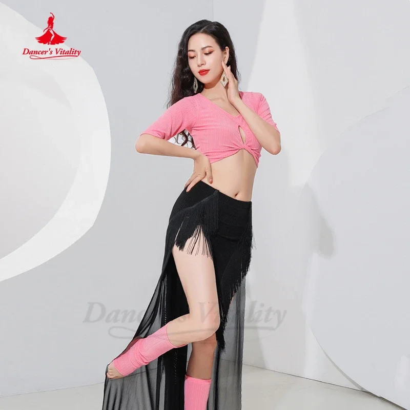 Belly Dance Training Suit for Women Modal Half Sleeves Top and Long Skirt Customsized Children Girl's Belly Dancing Wear Outfit