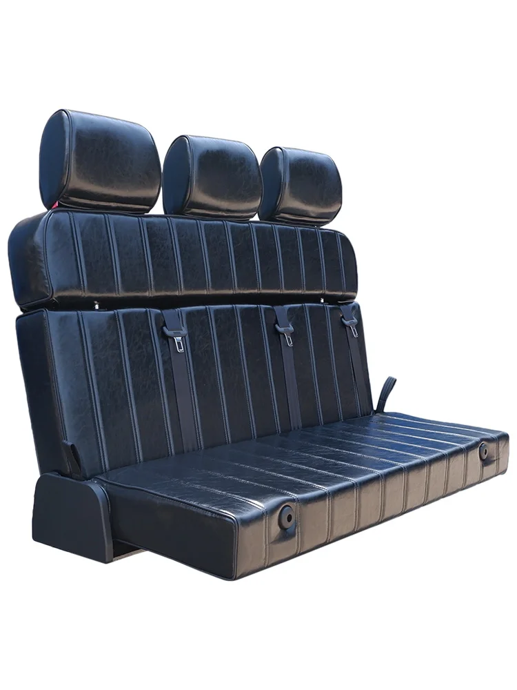 Customizable Breathable Leather Three-Fold Sofa Bed Comfortable Adjustable Seat for Camper Vans RV & Motorhomes Vans view 4
