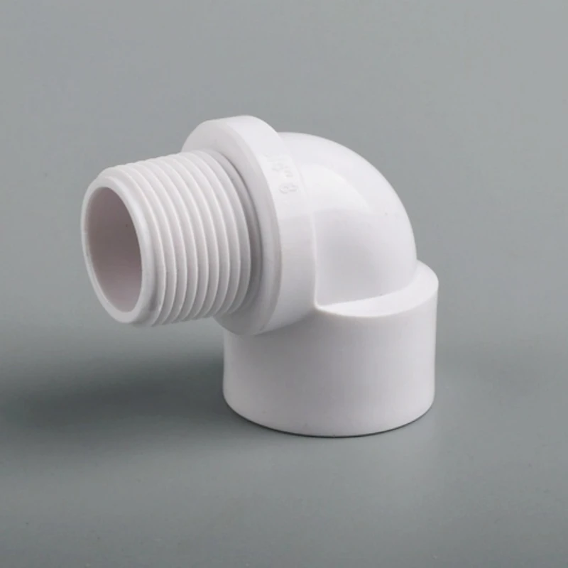 1~15PCS 20 25 32mm To 1/2 3/4 1" White PVC Female-Male Thread 90° Elbow Connector Garden Irrigation Equal Joint Aquarium Adapter