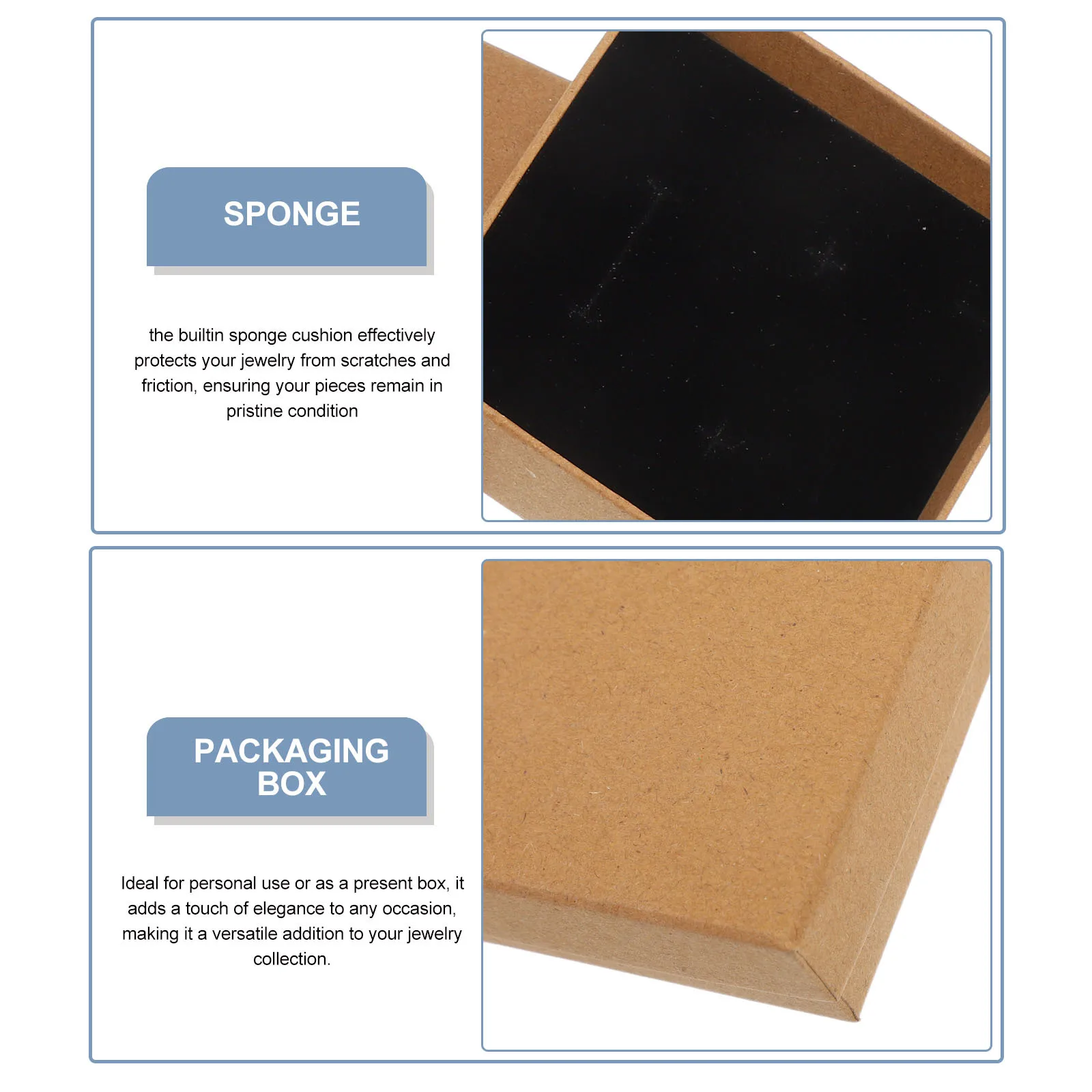 10 قطعة صندوق مجوهرات أسود محمول إسفنجي وسادة القلائد أقراط خواتم منظم تذكار ورقة هدية عرض السفر