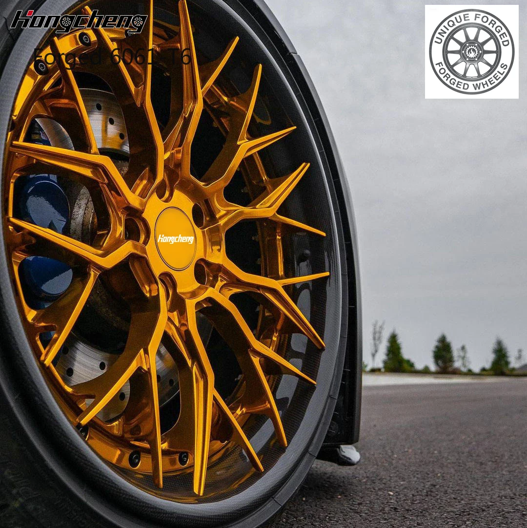 26 Style Hongcheng 2 Piece Full Carbon Fiber Barrel Forged Wheels 16 17 18 19 20 21 22 23 24 Inch 5x112 5x114.3 5x120 Rims