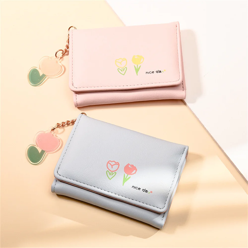 Brand Designer Wallets Floral Pattern Small Wallets Women Soft PU Leather Mini Coin Bag Ladies Card Holder Fashion Purse Female