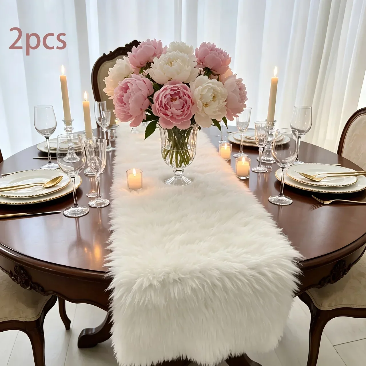 Elegant Plush Table Flag Is Not Prone To Shedding. It Is Suitable for Wedding Banquet Table Decoration and Festival Decor