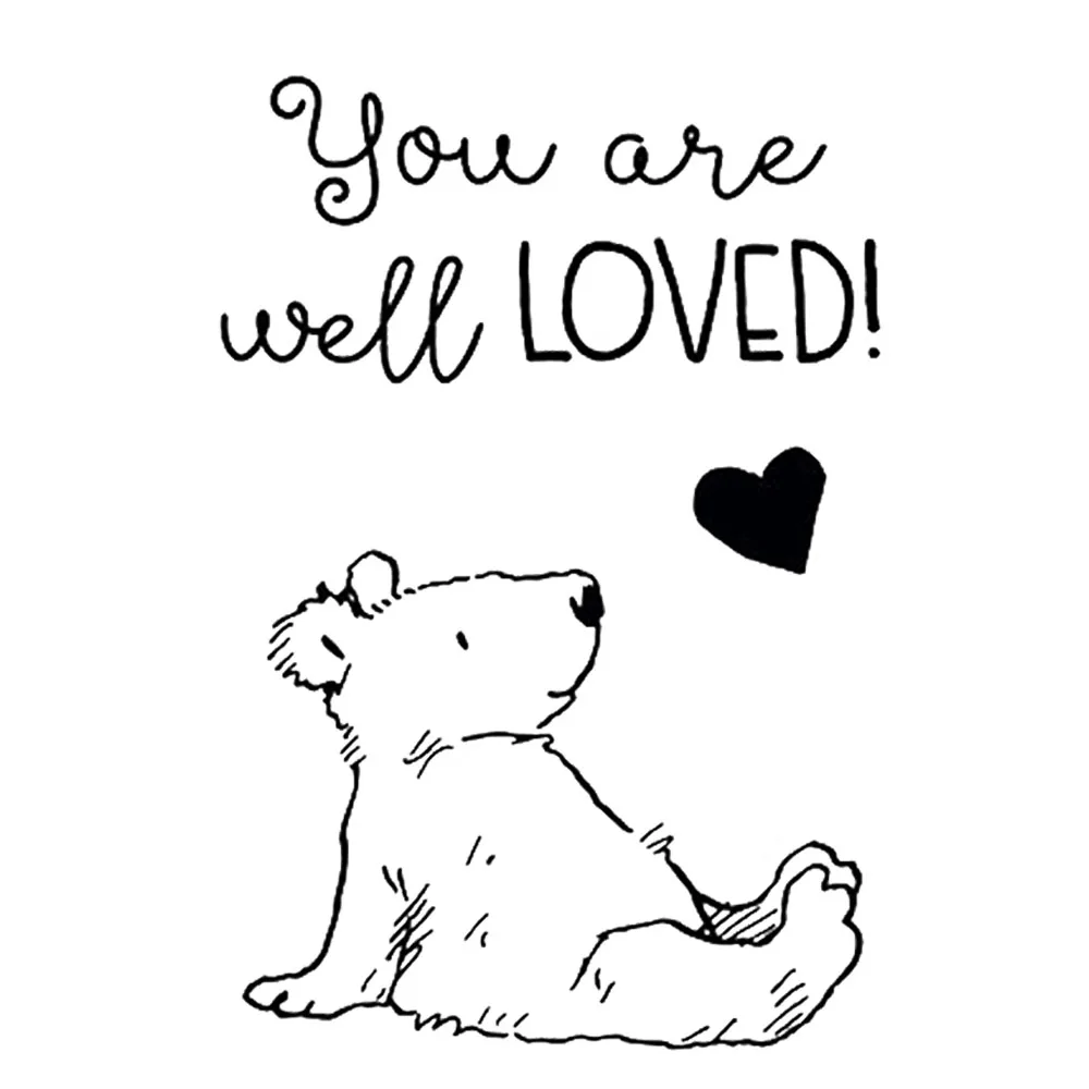 

You're Well Loved Silicone Stamps Scrapbook Diary Decoration Embossing Template Diy Greeting Card Handmade Valentine's Day