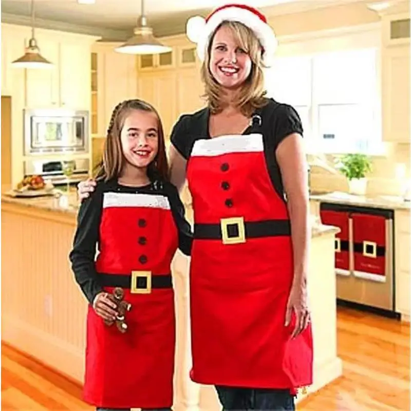 New Christmas Aprons, Christmas Clothing Creative Christmas Kitchen Aprons Christmas Fun Gifts Christmas Party Apron Decorations