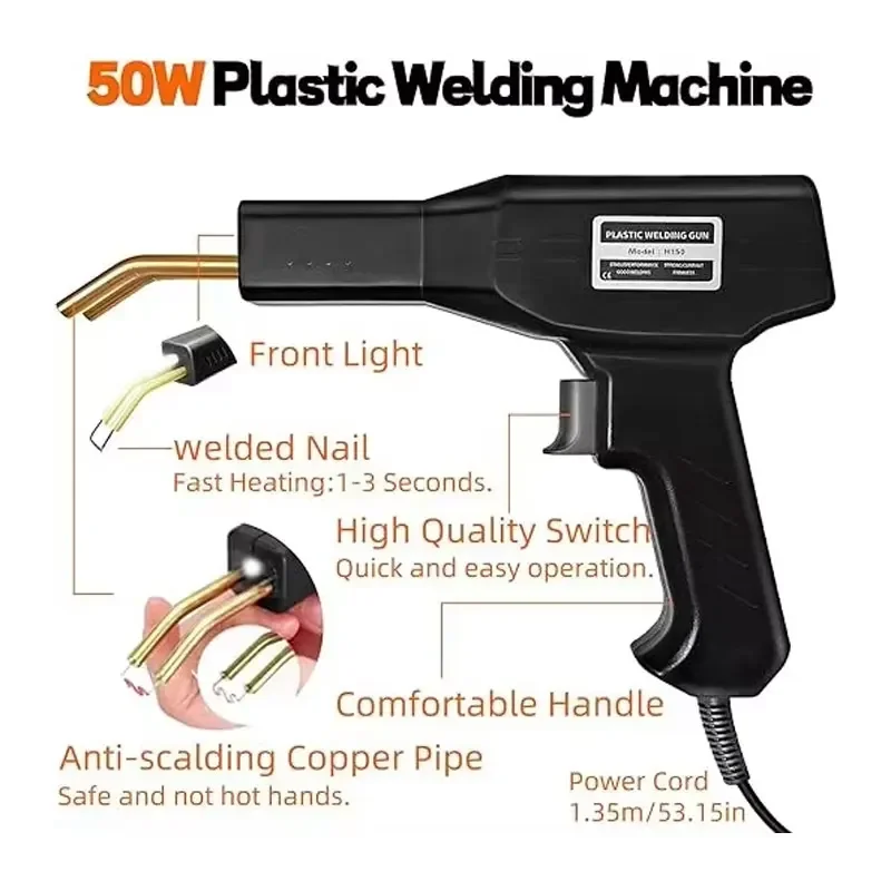 

Plastic Welding Machine with Hot Wire Grappler Parachassis Repair Kit Car Plastic Repair Welding Tool Automotive Body Filler Kit