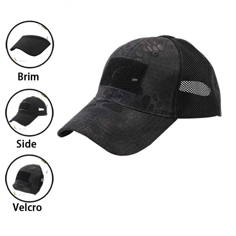 Outdoor Multicam Camouflage Adjustable Cap Mesh Tactical Airsoft Fishing Baseball  Hat for Fishing Hunting Hiking Basketball image 2