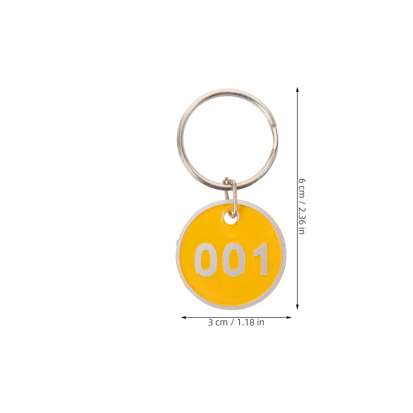 Round Stainless Steel Number Tags Metal Tags with Rings Key Identifier Marker DIY Cabinet Coding Warehouse Storage Sorting Label