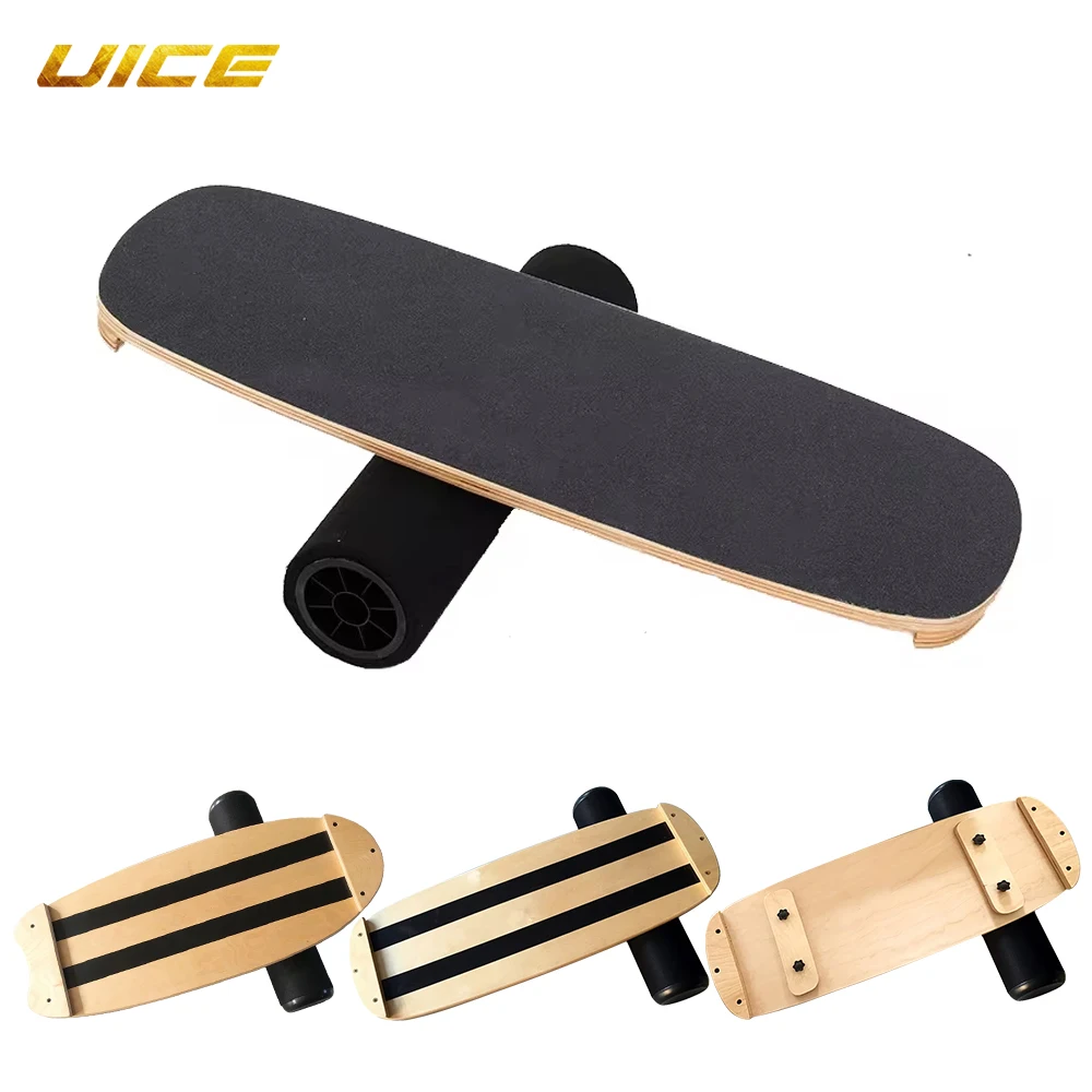 Wooden Balance Board Balance Plate Core Workout For Yoga Twisting Fitness Abdominal Waist Legs Muscles Roller- Board Balancing