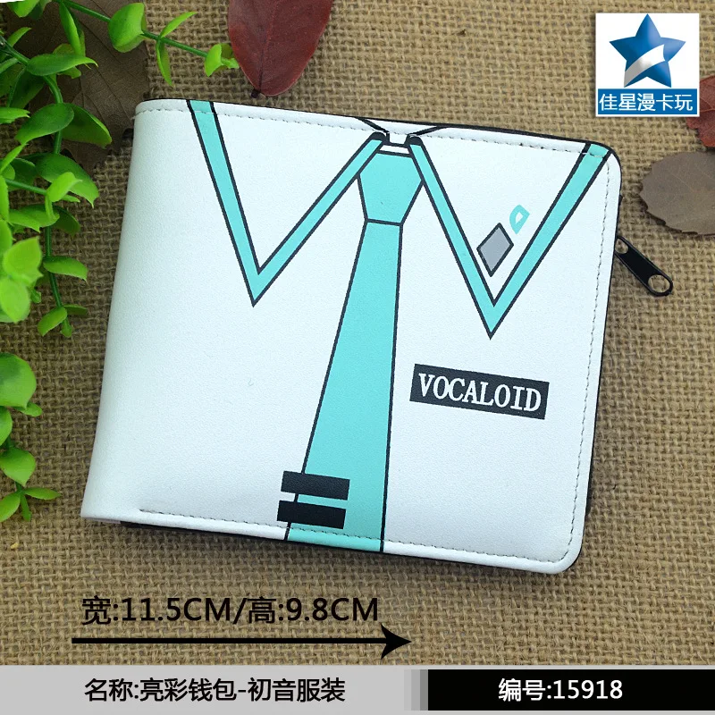 Hatsune Miku Anime Foldable Wallet Women Men Bank ID Card Holder Card Clip Bag Cartoons Cosplay Clutch Wallets Birthday Gifts