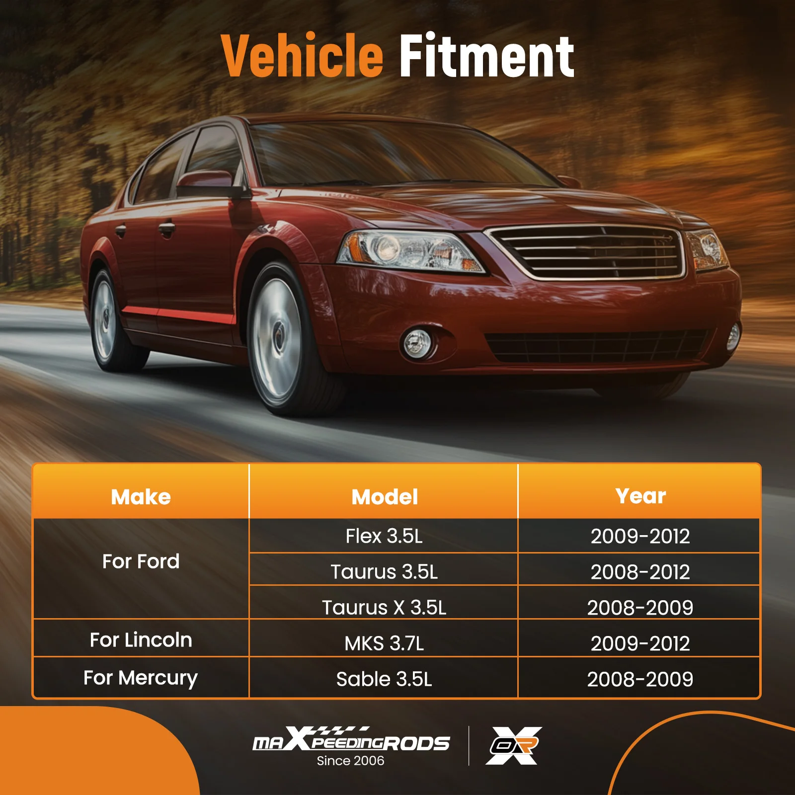 

Комплект из 3 опор двигателя и трансмиссии для Ford Flex V6 3.5L 2009-2012 MK5342 MK5429