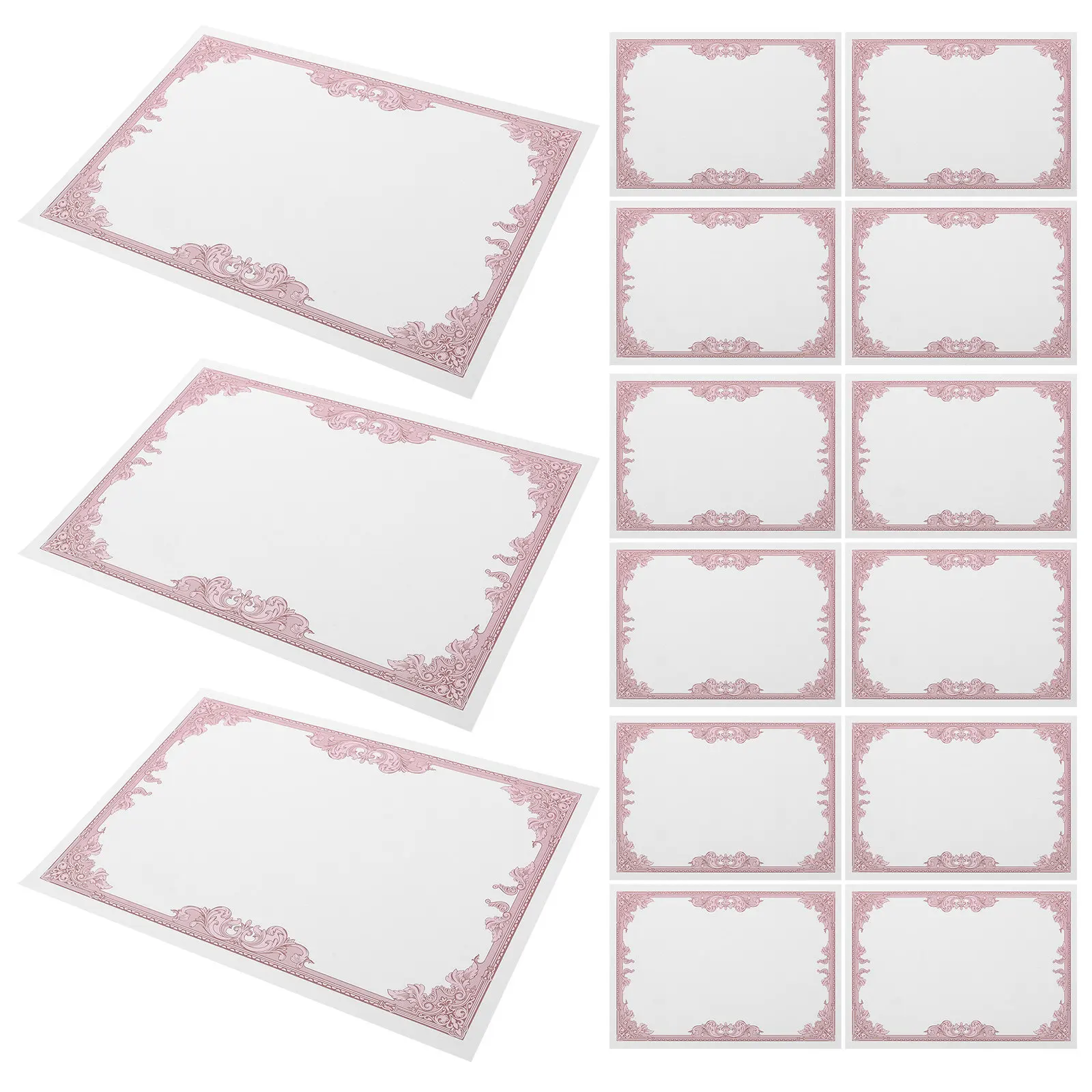 30Pcs Certificate Paper Inner Pages Simple Design Smooth Writable Printable Certificate Paper for Awards Diplomas Graduation