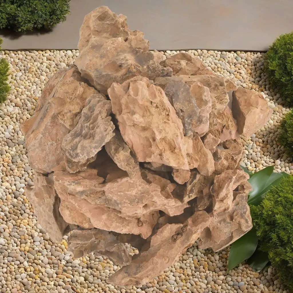 10kg Brown Dragon Stones - Natural Decorative Gravel, 1-10 cm for Aquariums & Landscaping